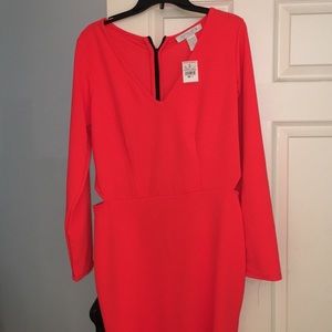 Orange curvy girl dress